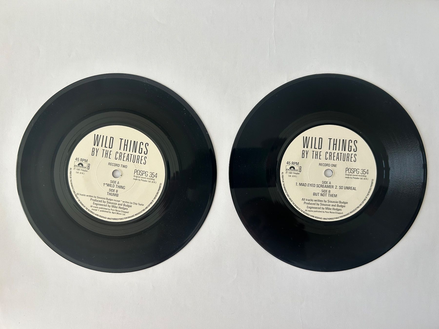 Schallplatten: The Creatures - Wild Things (feat. Siouxsie & Budgie) - 1981 – Gebraucht aus La Chaux-de-Fonds von jacq_LaTsch0 4