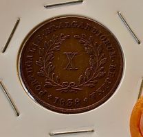10 Reis Portugal 1838!!! Rarität!!! aUNC!!!