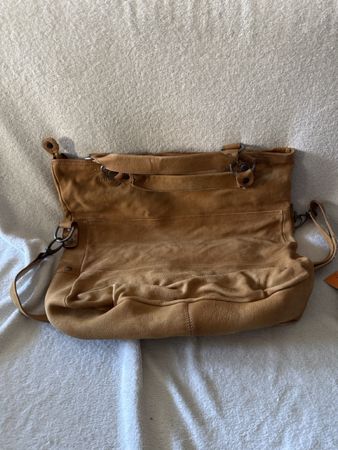 Sac à main en cuir véritable camel—Parfait pour l'automne!