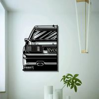 Auto Silhouette Metall Mercedes 190E Evo - 40cm hoch