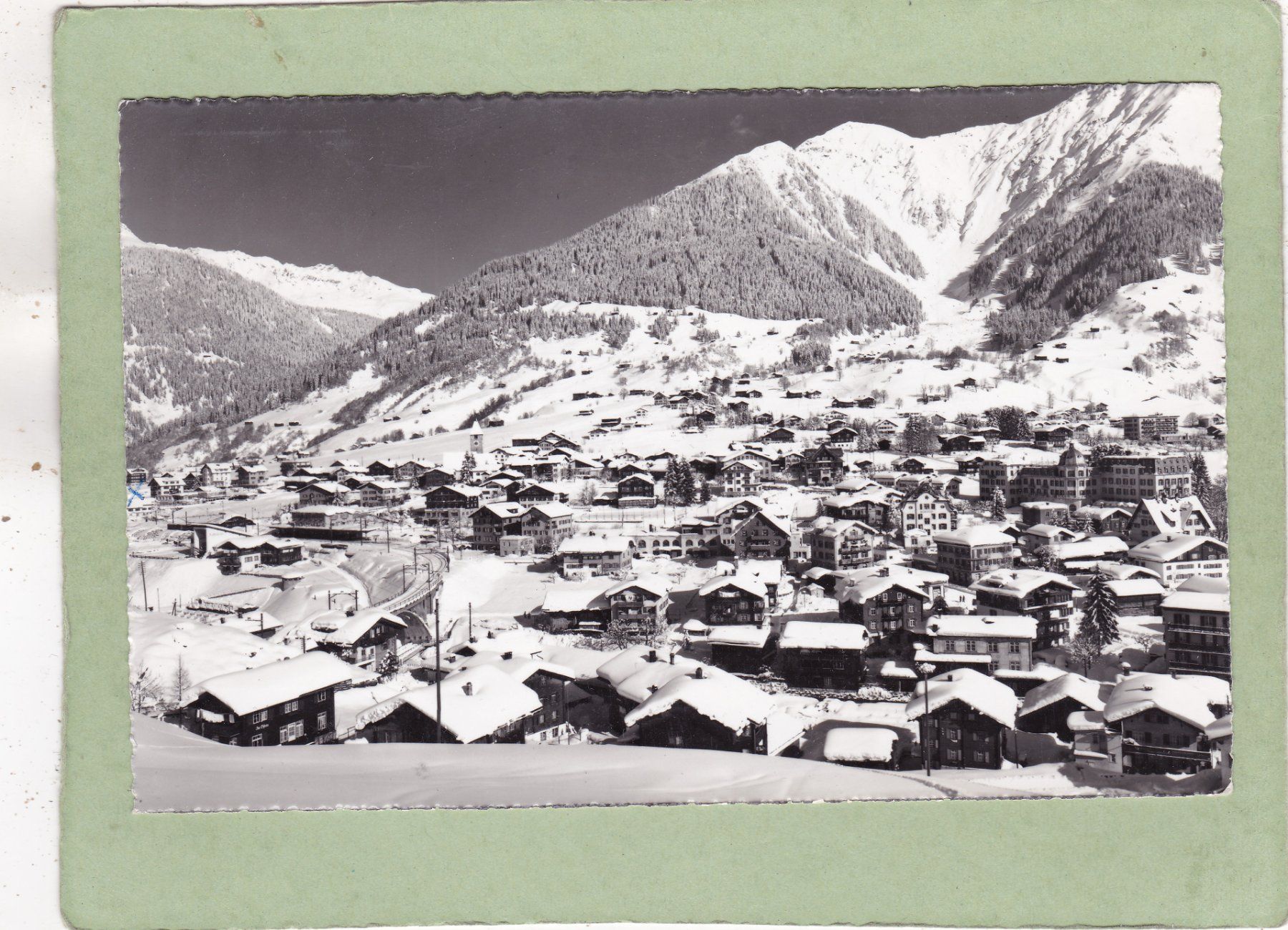 Cartoline postali: Klosters mit Aelpelti 1959 – Usato da Herisau venduto da Lisegrat2008