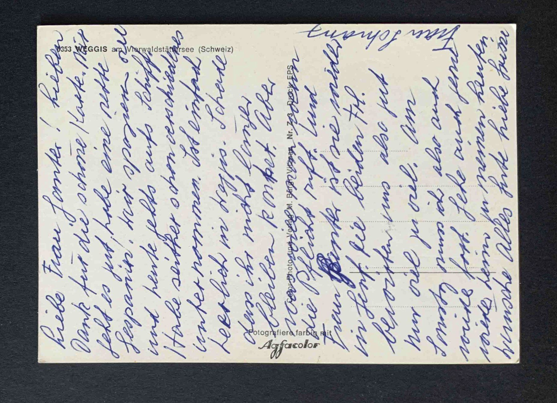 Cartoline postali: AK Weggis Agfacolor – Usato da Goldau venduto da artelier1 1
