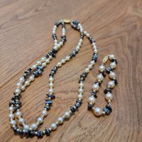 Elegantes Perlencollier mit Armband, perlenkette