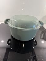 Gusseisen Bräter Topf 25 cm mintgrün 