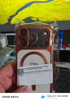 Coque très solide silicone pour iPhone 17 pro MagSafe Orange