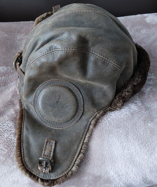 Chapka Fourrure Et Cuir Femme - Renard Bleu - Taille M - Neuf Avec Défauts (Sans Marque)