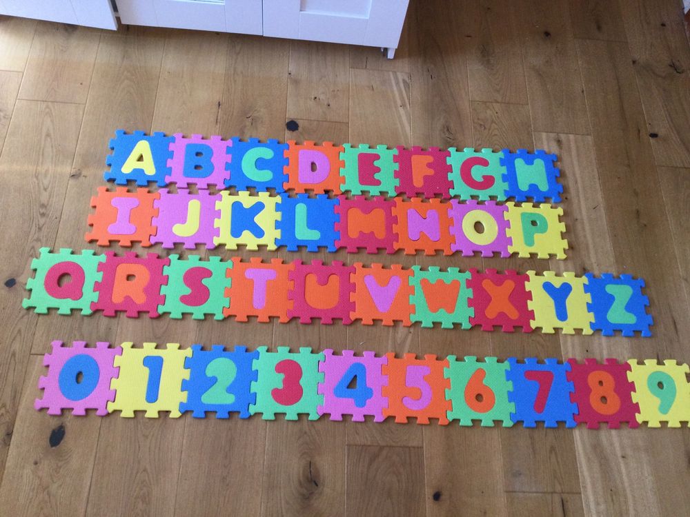 Buchstaben-Puzzlematte – 10-teiliger Weicher Spielteppich Zum Lernen Und Bauen