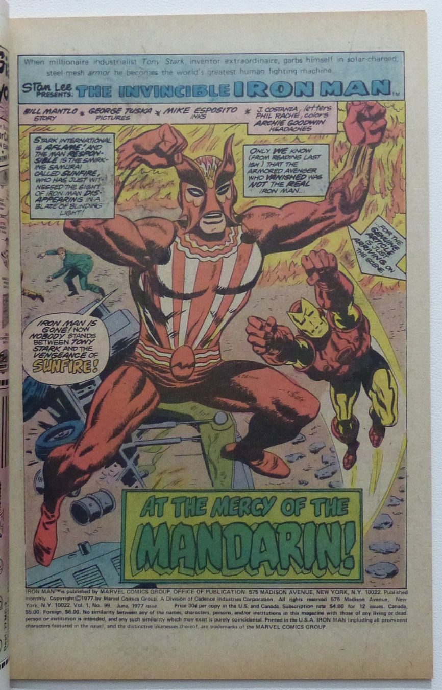 Comics: IRON MAN #99 ICONIC COVER VS. SUNFIRE SAMURAI MARVEL 1977 – Gebraucht aus Lugano von YouWantUS 1