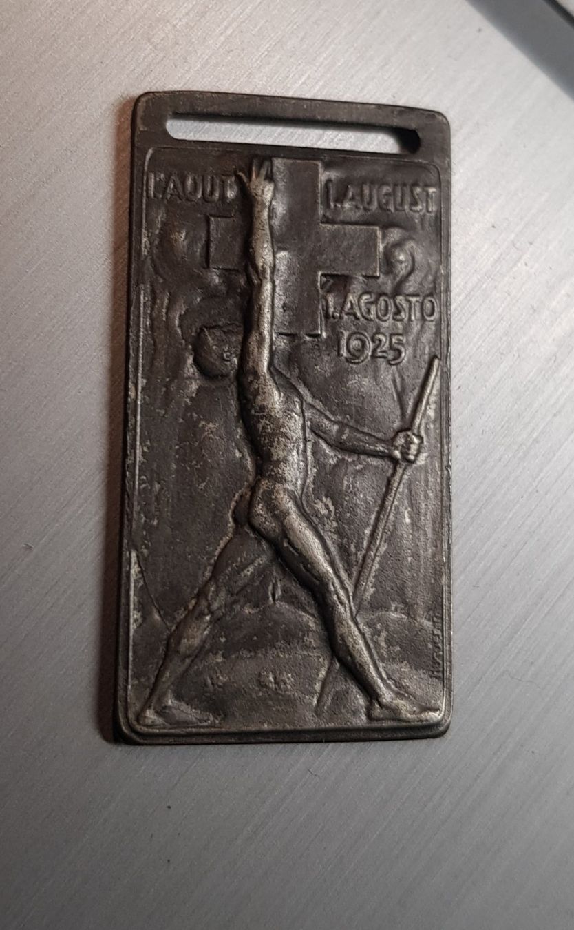 Plaketten & Abzeichen: 1. August Abzeichen Pin 1925 Schweiz Eidgenoss Plakette – Gebraucht aus Walterswil BE von Lonitti