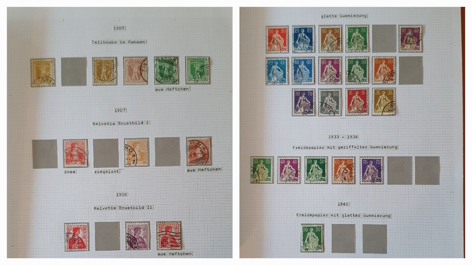 Alle Briefmarken: Sammlung Schweiz 1907 - 1970 Gestempelt – Gebraucht aus Kreuzlingen von Rschweiz1 1