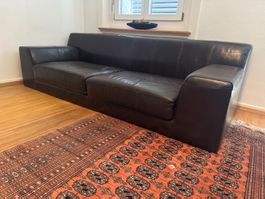 3er Ledersofa Dunkelbraun Kramfors 2.20 m