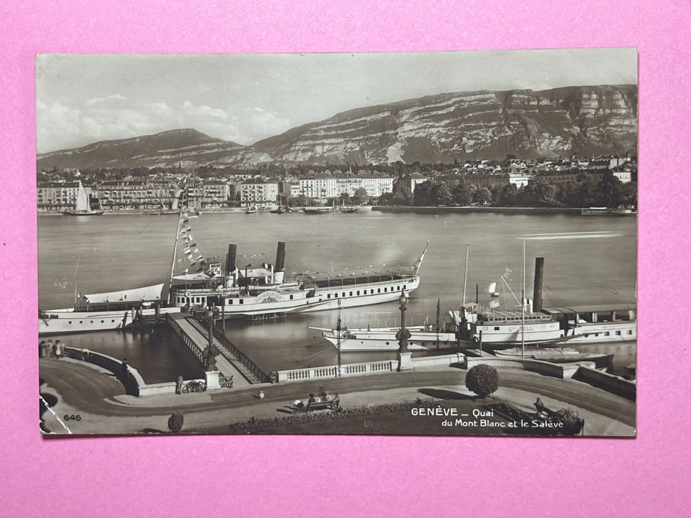 263015 Geneve Le Quai Du Mont Blanc Et Le Bateau Mont Blanc Vers 1885 Switzerland main image 1