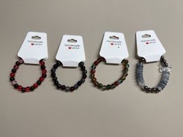 Vier Perlenarmbänder handmade neu und ungetragen