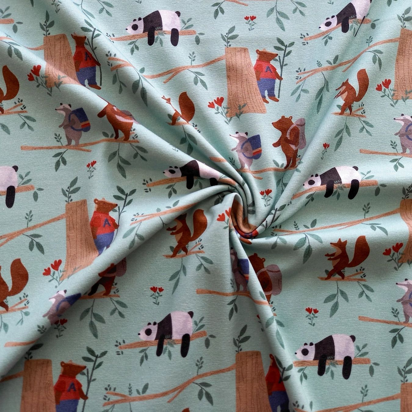 Tessuti: Jersey Bär auf Reisen mint – Nuovo e nell'imballaggio originale da Winterthur venduto da Kimbana 2