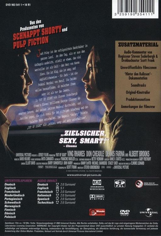 Tutti i DVDs: Out of sight (George Clooney) – Usato da Gysenstein venduto da joshuas81 1