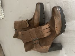 Paul Green Stiefeletten braun Leder Grösse 6/5.