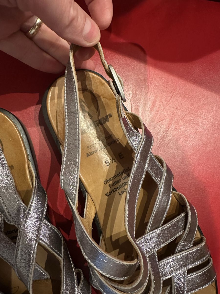 Scarpe da donna: Silberne Sandale von Ganter – Usato da Basel venduto da dahlen 2