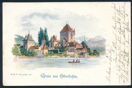 Litho: Gruss aus Oberhofen (1895 - 1905)