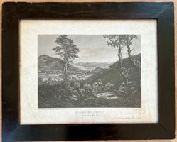 Antiker Stahlstich "Baden en Suisse", J. Mayer-Attenhofer