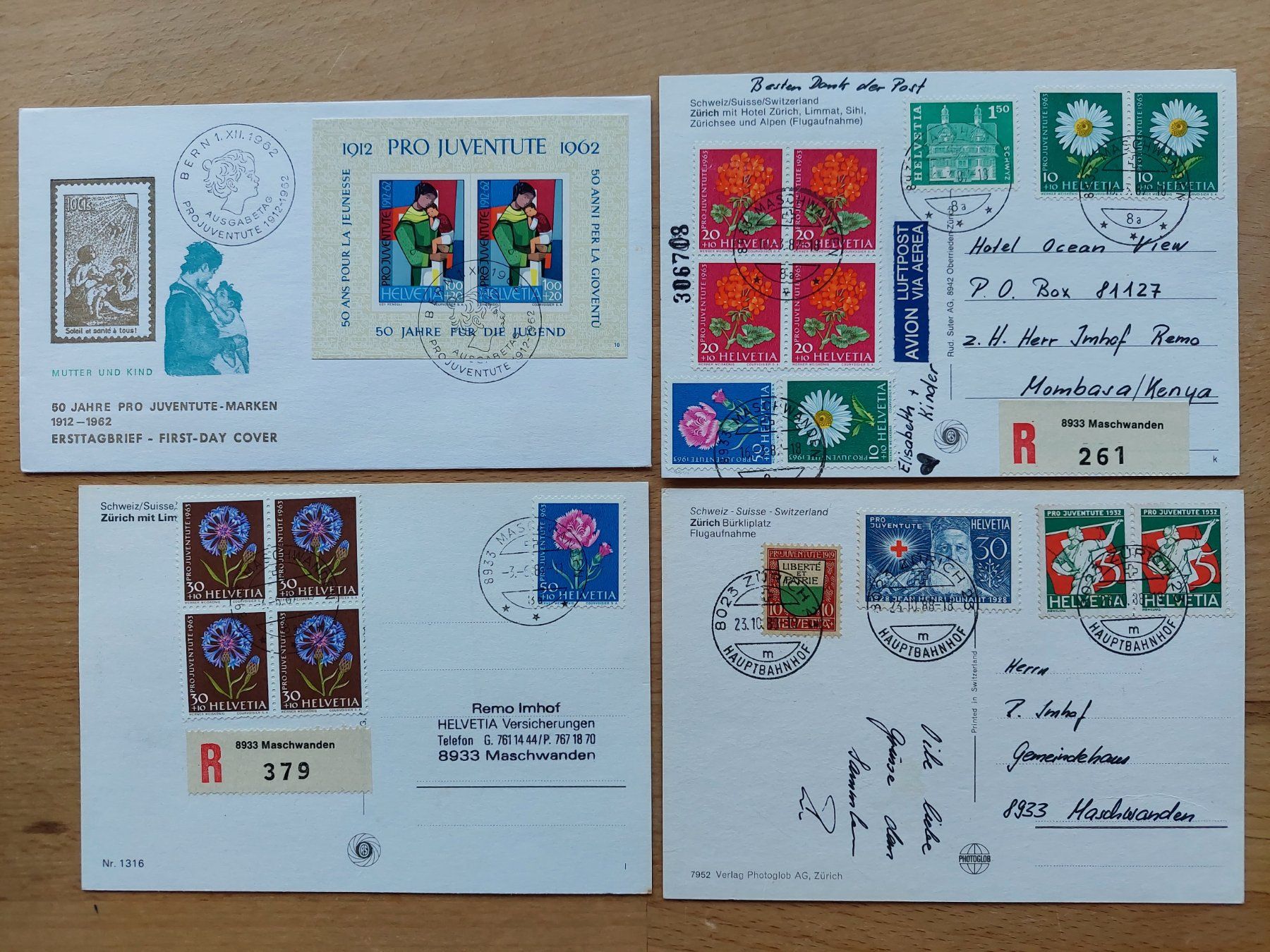 Alle Briefmarken: Sammlung Briefe Pro Juventute – Gebraucht aus Obfelden von Foto_Bild_Kunst_Buch 2