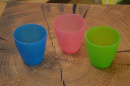 3 STUCK VERRE EN PLASTIQUE