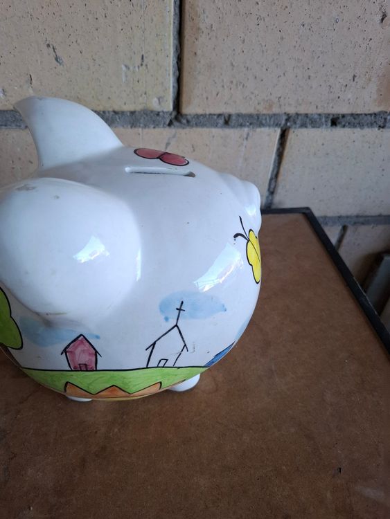 Salvadanai: Süsses Sparschwein, Keramik, handbemalt 🐷🎨💰 – Usato da Schönholzerswilen venduto da clyde123 1