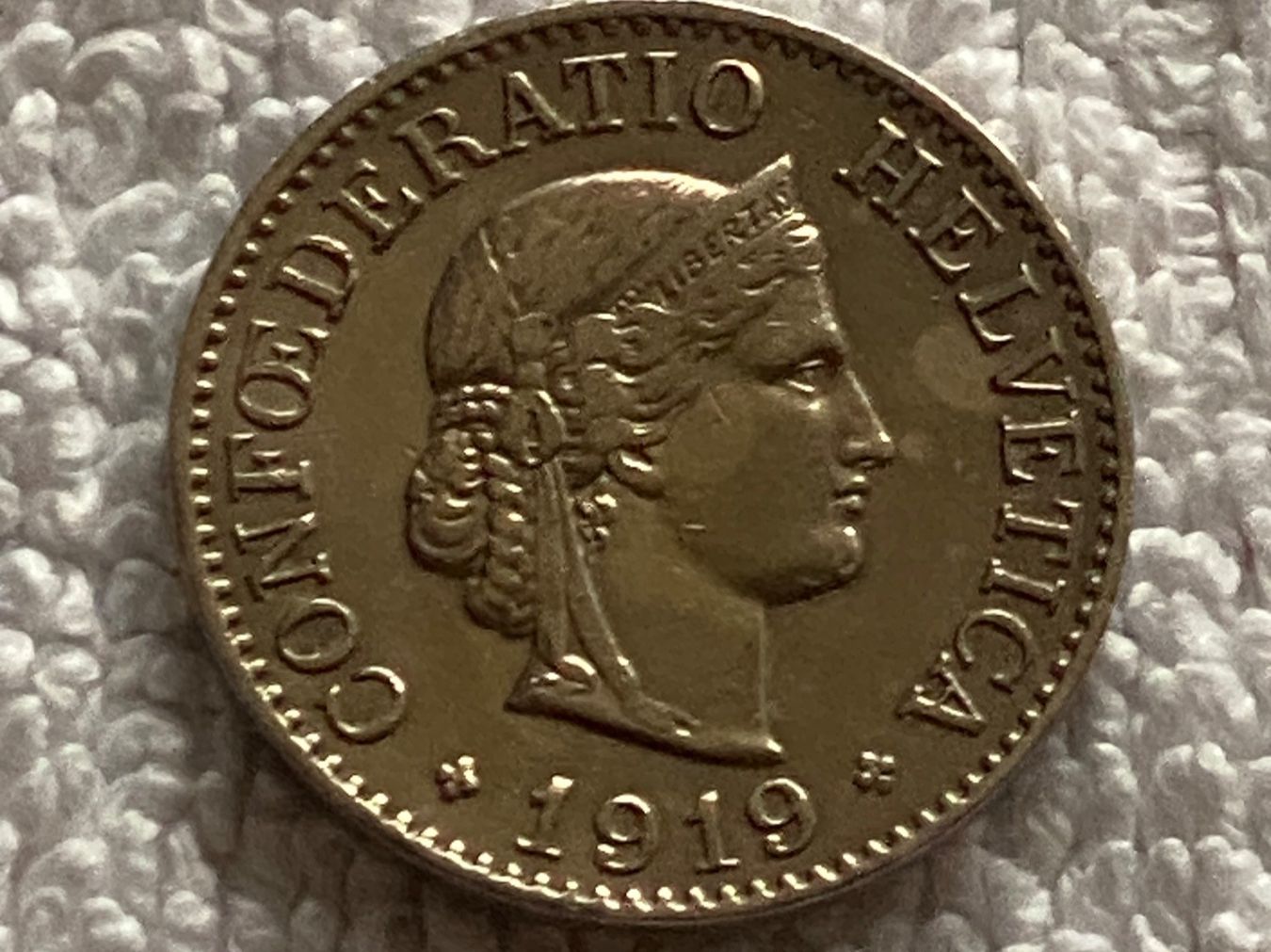Tutti le monete: 10 centimes/rappen 1919 – Usato da Nyon venduto da Ilmi09