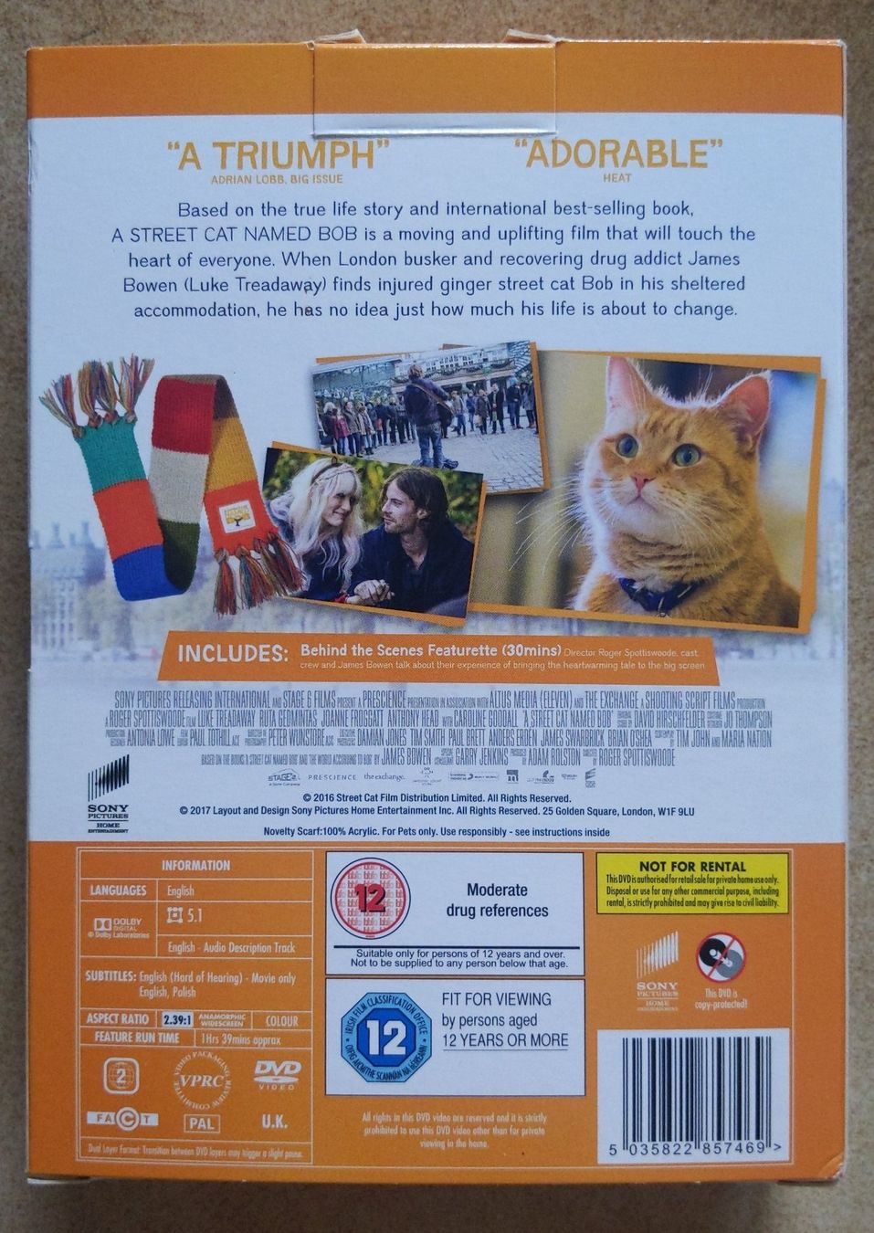 Tutti i DVDs: DVD "A Street Cat Named Bob" Edition Limitée – Nuovo (secondo la descrizione) da Orsieres venduto da IndianaJones50a 1