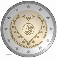 Portugal - 2 Euro (Olympic Team) 2024 UNC