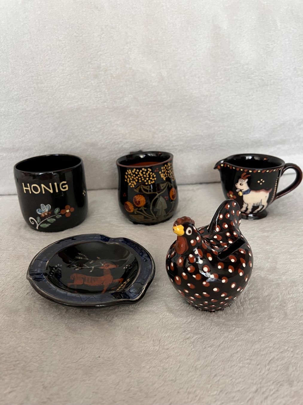 Tutte le decorazioni: Rheineck Swiss pottery lot – Usato da Lausanne venduto da NYC67 1