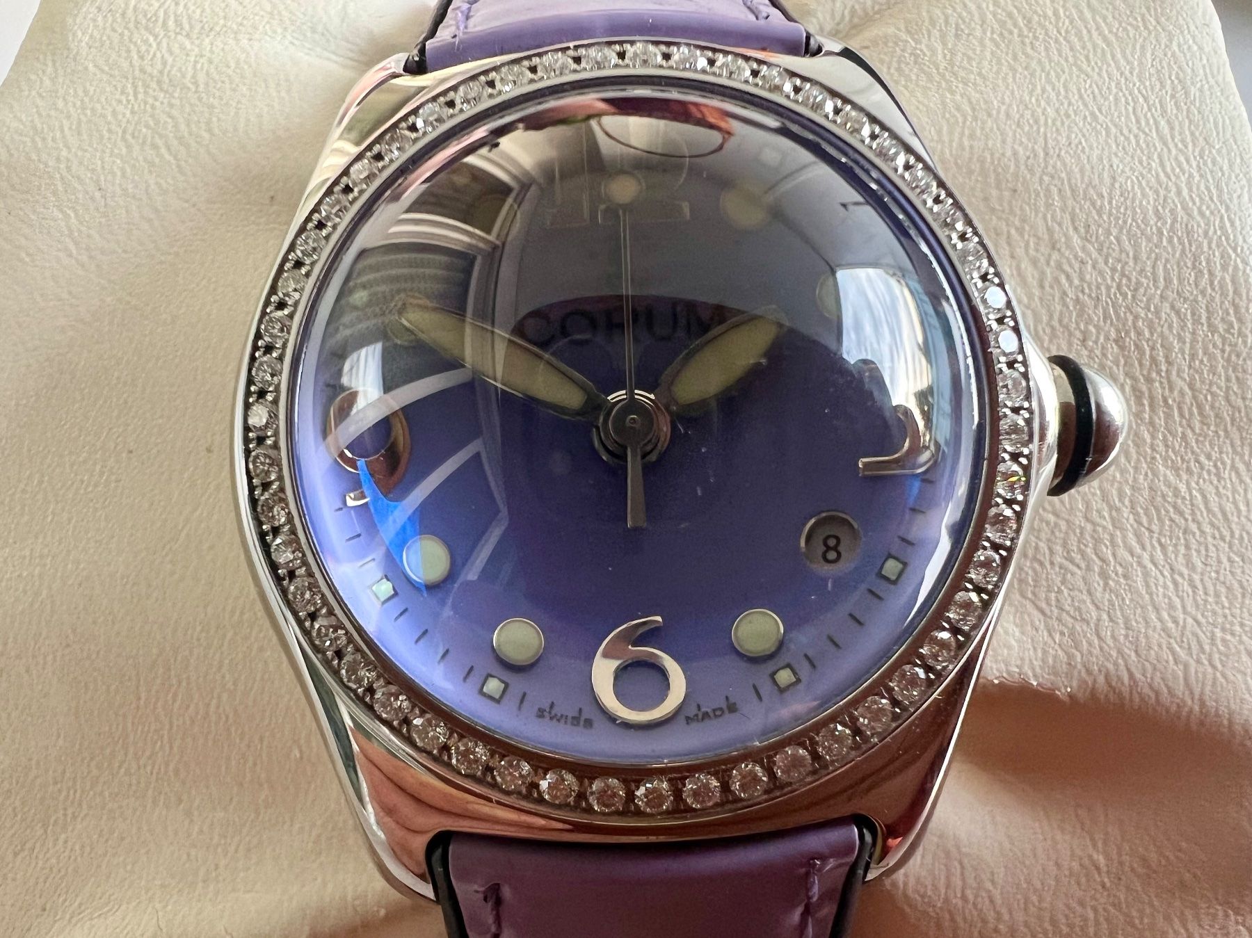 Corum Orologi: CORUM Bubble Lady, 34mm, Bezel fully set diamonds, SRP6000.- – Nuovo e nell'imballaggio originale da Le Mont-sur-Lausanne venduto da LycaGallery 1