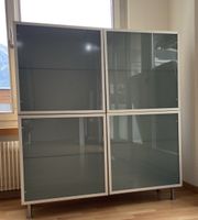 Glasvitrine Regal von Ikea, Silbergrau 