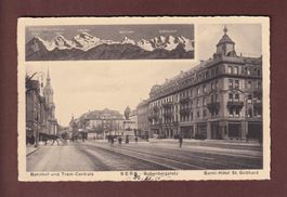 BERN - Bubenbergplatz - Grand Hotel St. Gotthard - 1915