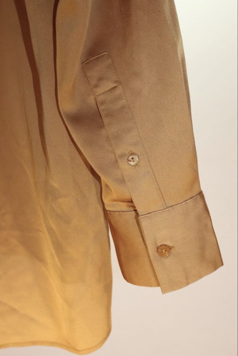 Mango Camicette: Seidige Mango Bluse, Gr. S, Goldbraun! – Usato da Schaffhausen venduto da Fundperle 4