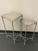 Blumen Beistelltisch 2er Set/Garten/Balkon/Shabby Chic/Neu