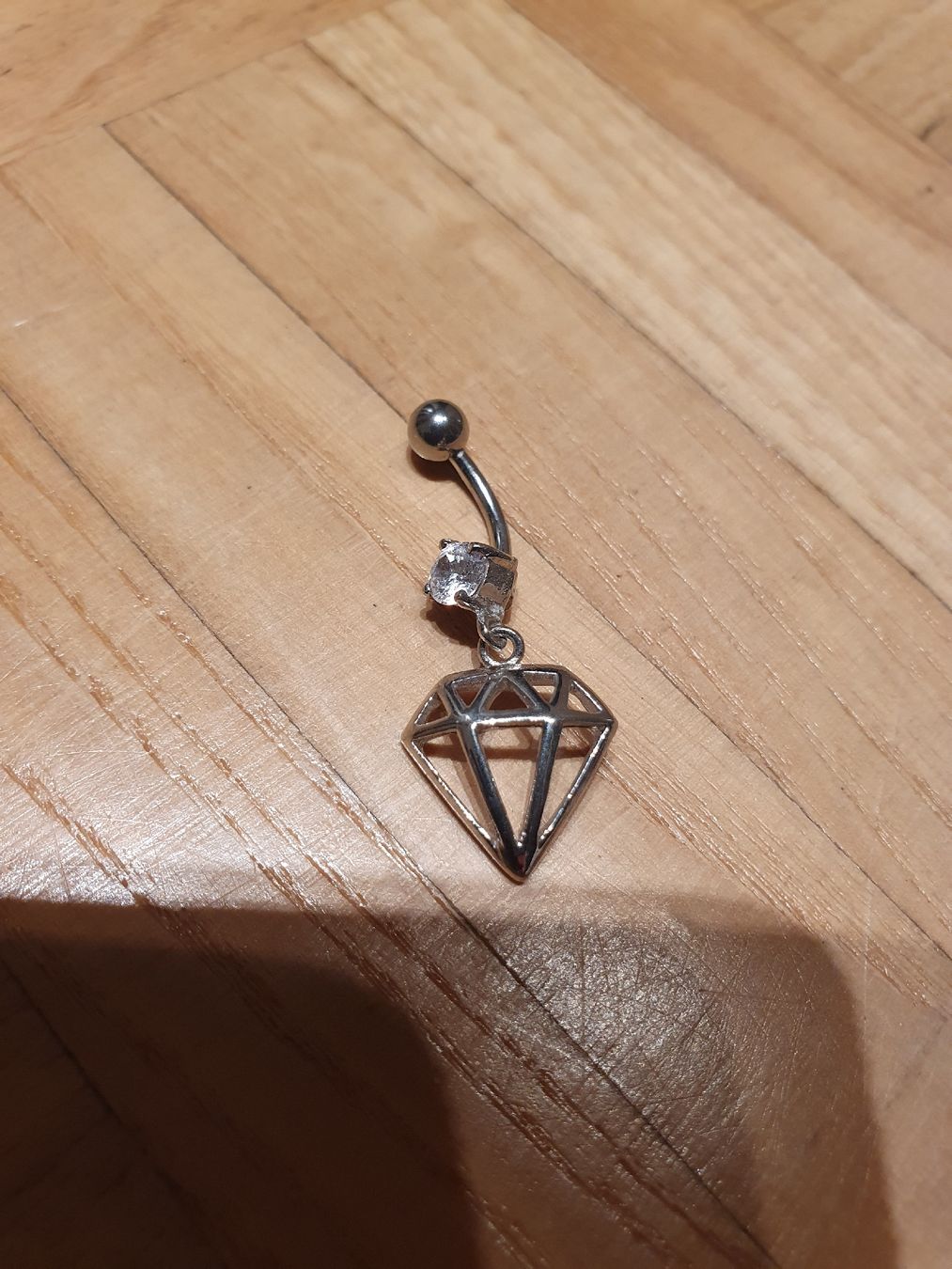 Piercingschmuck: Bauchnabelpiercing mit Anhänger Diamanten-Optik – Gebraucht aus Dietfurt von rasy11 1
