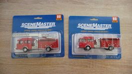 Spur H0 - Walthers Fire Truck Feuerwehr TLF und Drehleiter