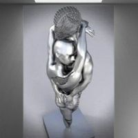 🩶Faszinierendes 3D-Effekt WALL ART "METAL LOVE" mit Rahmen