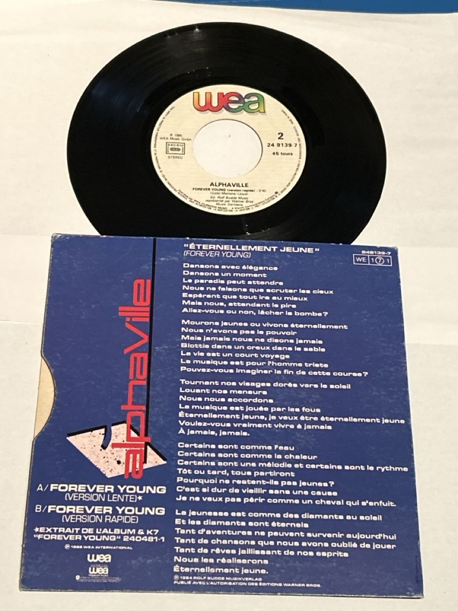 Dischi in vinile: alphaville. 1985. forever young – Usato da Faulensee venduto da Mizuno06 1