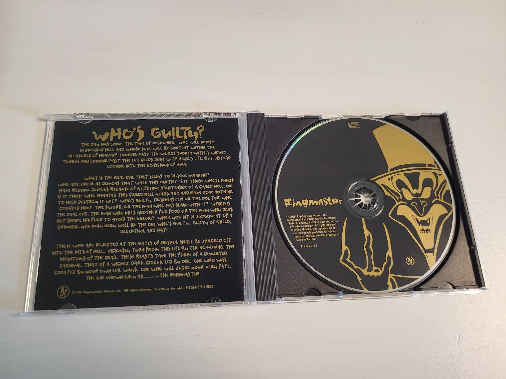 CDs: ICP - Ringmaster CD - Insane Clown Posse  – Neu (gemäss Beschreibung) aus Uster von newwave0 2