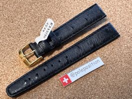 15mm Top Uhrenarmband, Leder, Strauss, Uhrenband, Swissmade