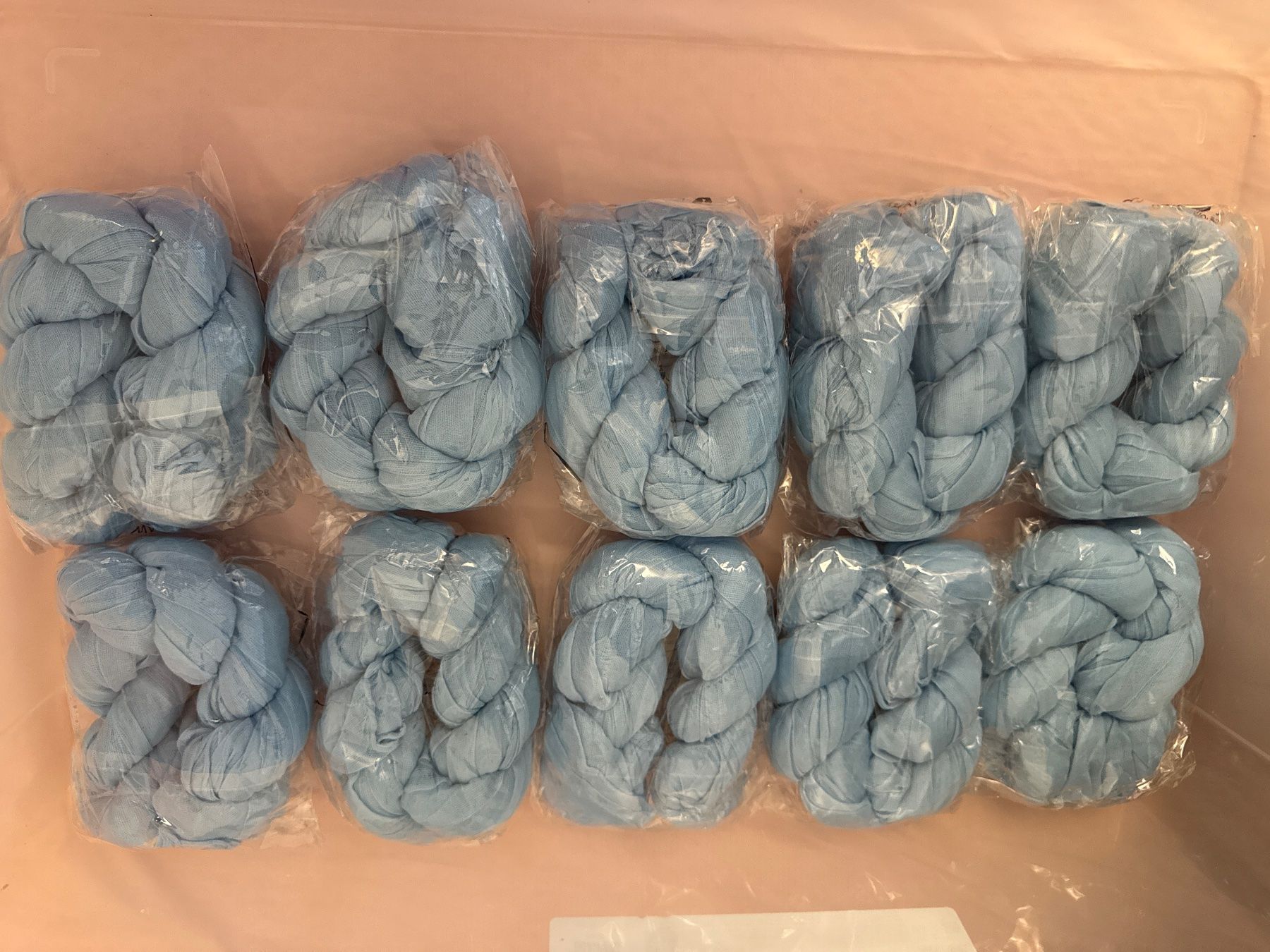 Tessuti: 20x Tülltücher dusty blue – Nuovo (secondo la descrizione) da Horgen venduto da smaally 4