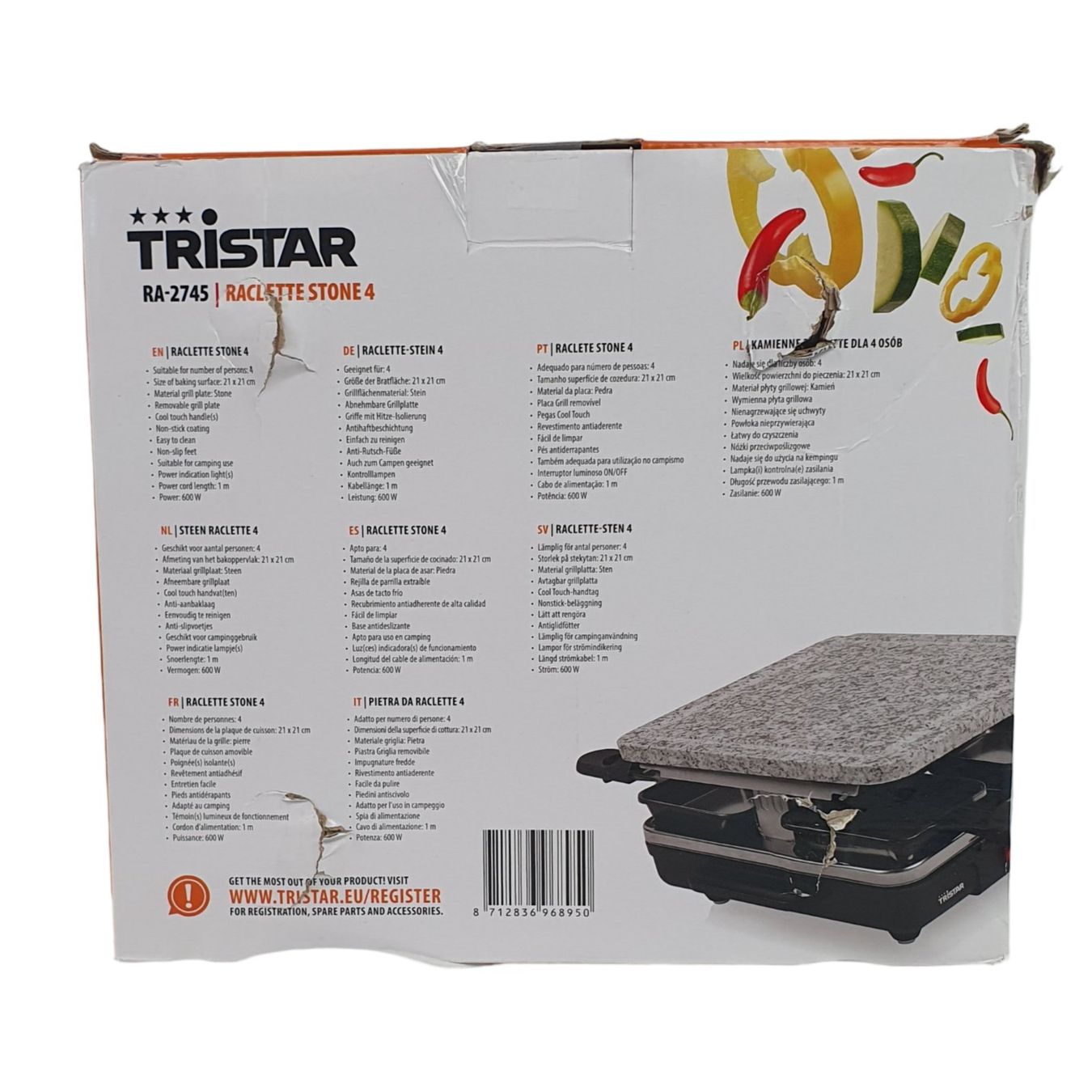 Elettrodomestici da cucina: TRISTAR Raclette-Stein 4, 600W – Nuovo (secondo la descrizione) da Wangen b. Olten venduto da Restwert_Wangen 1