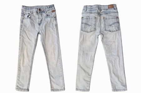 Mädchenjeans Denim Grösse 128 - hellblau, guter Zustand