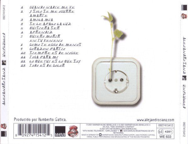 CD: CD Alejandro Sanz - MTV unplugged (2001) – Usato da Möriken AG venduto da mineralia 1