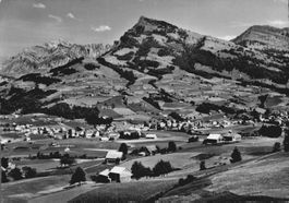 Alte Ansichtskarte St. Johann/SG, Nesslau, Säntis, gel. 1964