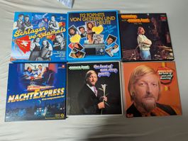 Konvolut 6x Vinyl LP Boxen: James Last, DRS Nachtexpress