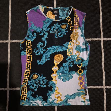 top Y2K Versace Jeans Couture Vintage Imprimé Baroque