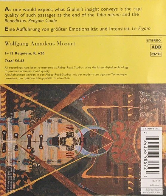 CD: Mozart - Requiem (Giulini) – Usato da Grüningen venduto da azulblanco 1