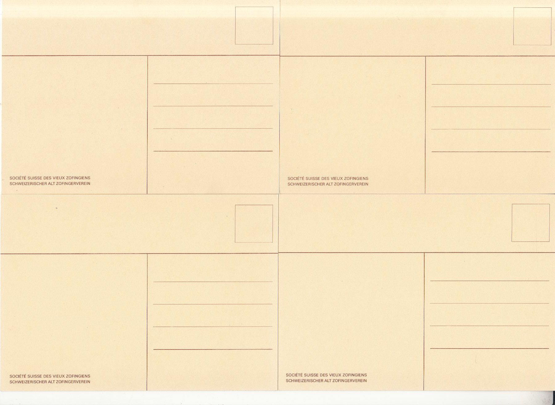Cartoline postali: Zofingen 4 Karten Alt Zofingerverein – Usato da Bürglen TG venduto da StampGraf 1